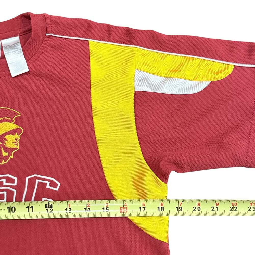 USC Trojans NCAA Outerstuff Boys XL 14/16 Red Mesh Performance T-Shirt - Picture 4 of 5